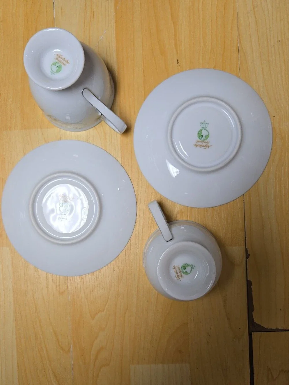 Elegant Noritake, White Floral Teacup and Saucer Set